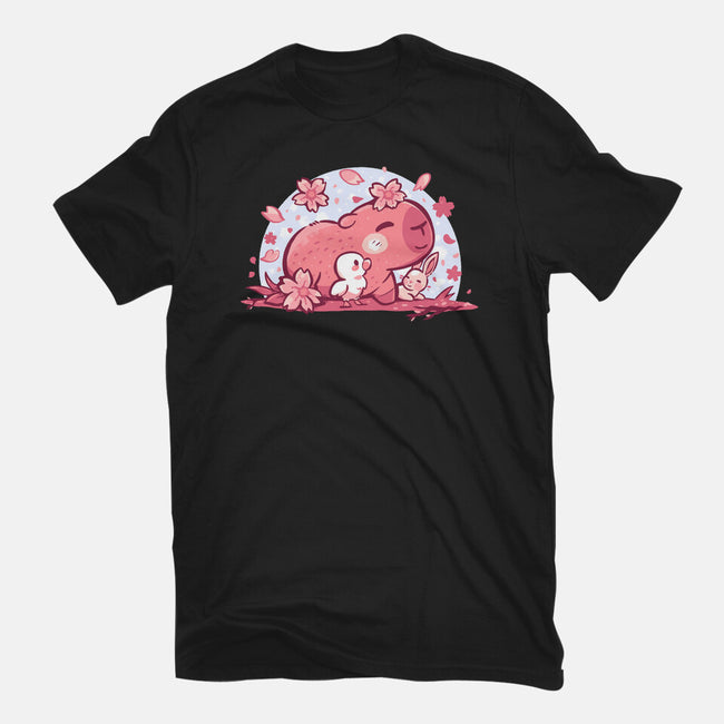 Pink Spring Friends-Mens-Basic-Tee-TechraNova
