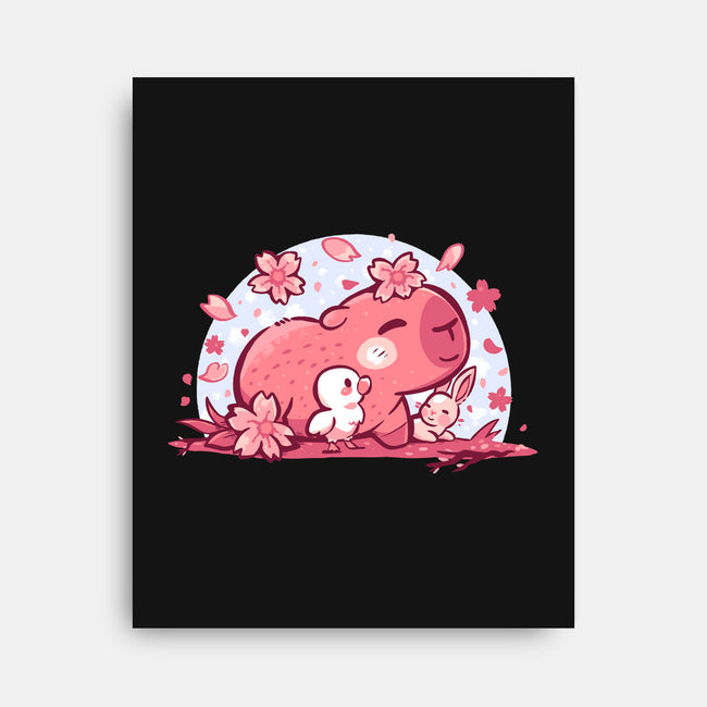 Pink Spring Friends-None-Stretched-Canvas-TechraNova