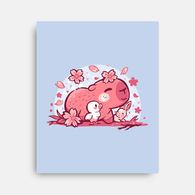 Pink Spring Friends-None-Stretched-Canvas-TechraNova