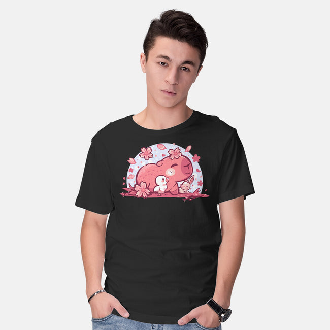 Pink Spring Friends-Mens-Basic-Tee-TechraNova