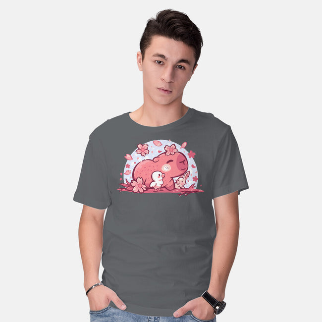 Pink Spring Friends-Mens-Basic-Tee-TechraNova