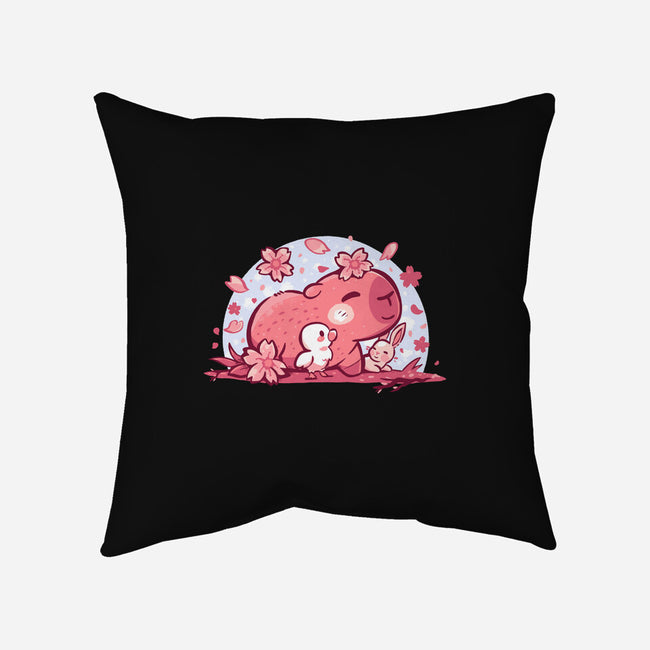 Pink Spring Friends-None-Removable Cover w Insert-Throw Pillow-TechraNova