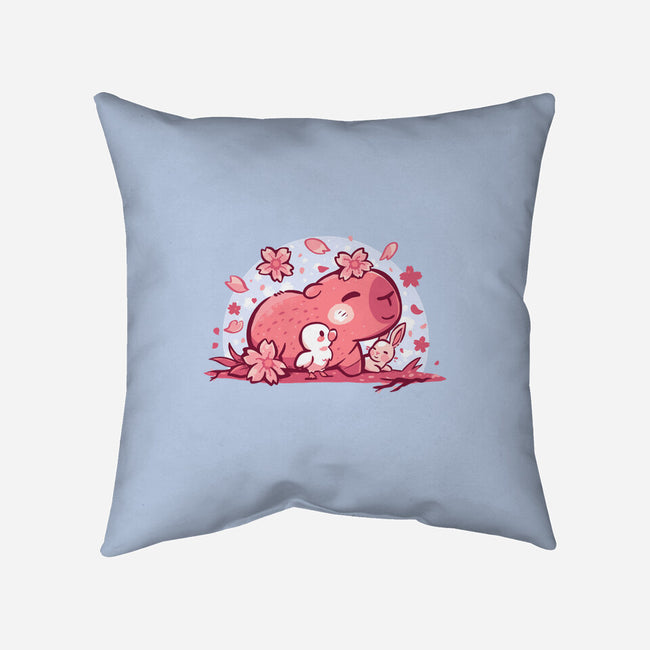 Pink Spring Friends-None-Removable Cover w Insert-Throw Pillow-TechraNova
