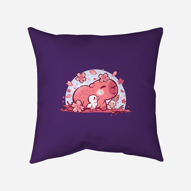 Pink Spring Friends-None-Removable Cover w Insert-Throw Pillow-TechraNova