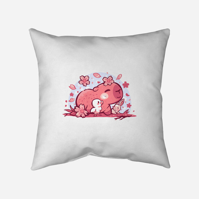 Pink Spring Friends-None-Removable Cover w Insert-Throw Pillow-TechraNova