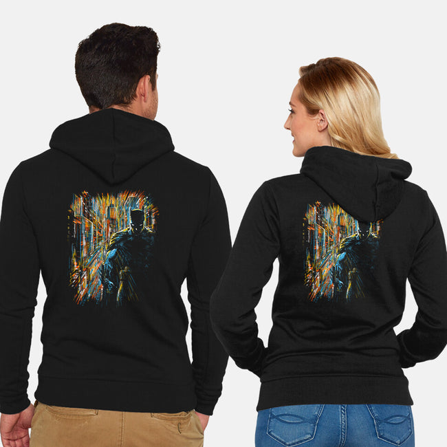 The Bat And The City-Unisex-Zip-Up-Sweatshirt-kharmazero