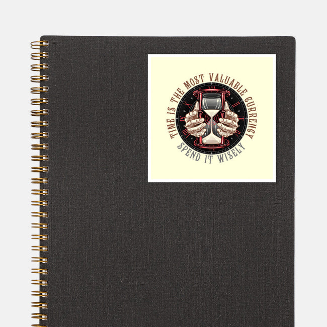 Time Is Currency-None-Glossy-Sticker-momma_gorilla