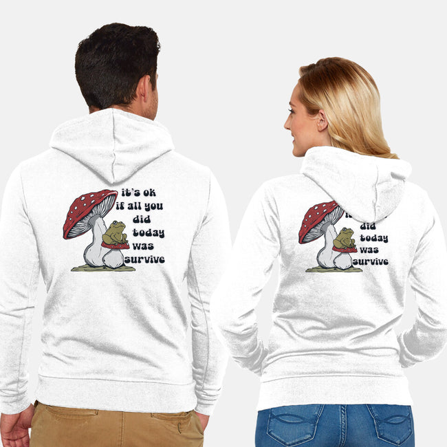Survive Today-Unisex-Zip-Up-Sweatshirt-Claudia