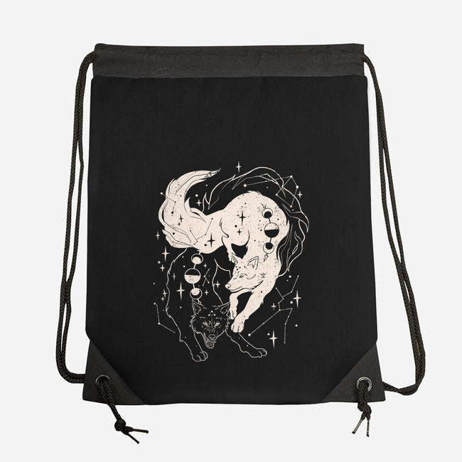 Tamed Wolf-None-Drawstring-Bag-yumie