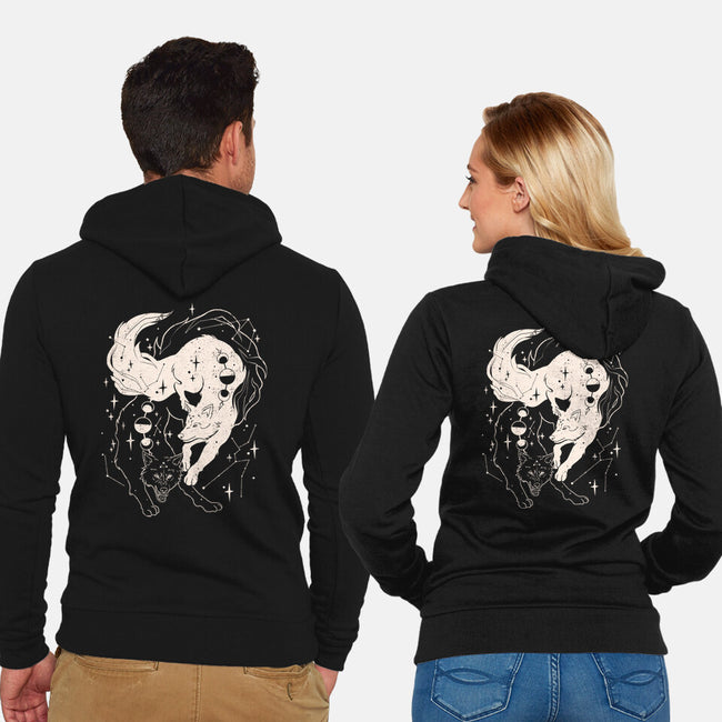 Tamed Wolf-Unisex-Zip-Up-Sweatshirt-yumie