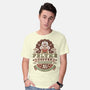 Felyne Palico Coffee Vintage-Mens-Basic-Tee-LAGELANTEE