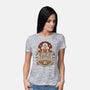 Felyne Palico Coffee Vintage-Womens-Basic-Tee-LAGELANTEE