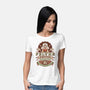 Felyne Palico Coffee Vintage-Womens-Basic-Tee-LAGELANTEE