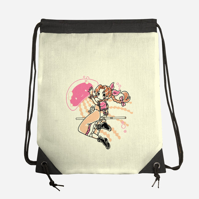 Jellyfish Girl-None-Drawstring-Bag-naomori