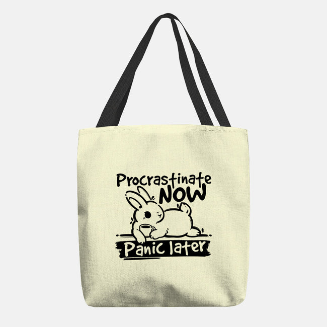 Procrastinate Now Panic Later-None-Basic Tote-Bag-NemiMakeit
