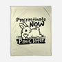 Procrastinate Now Panic Later-None-Fleece-Blanket-NemiMakeit