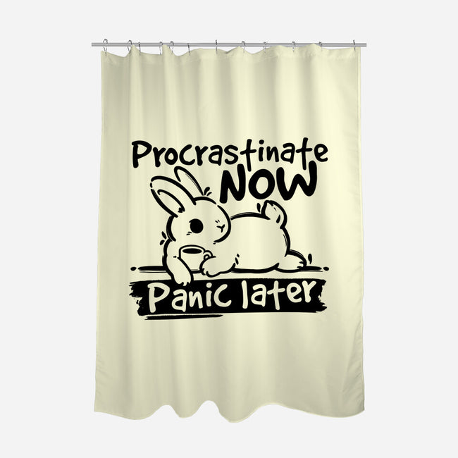 Procrastinate Now Panic Later-None-Polyester-Shower Curtain-NemiMakeit