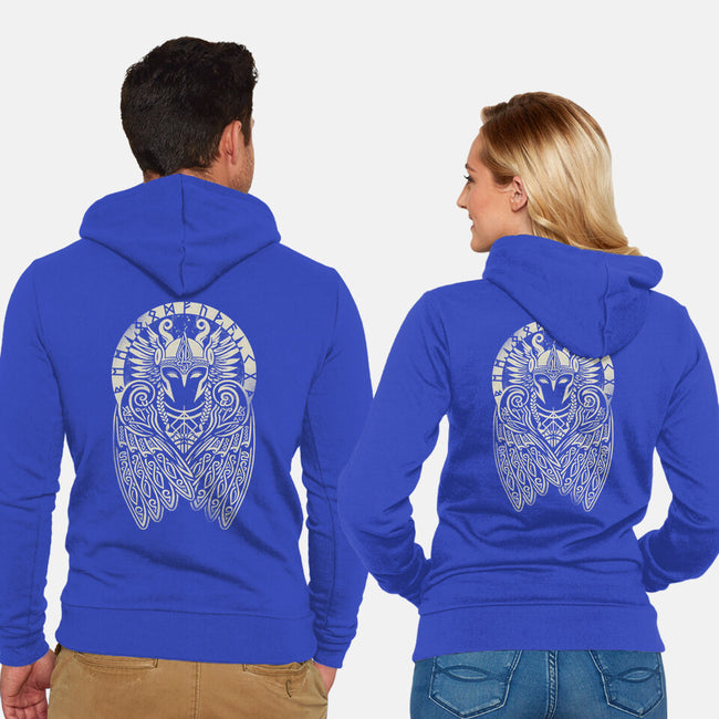 Valkyrie Warrior-Unisex-Zip-Up-Sweatshirt-NemiMakeit