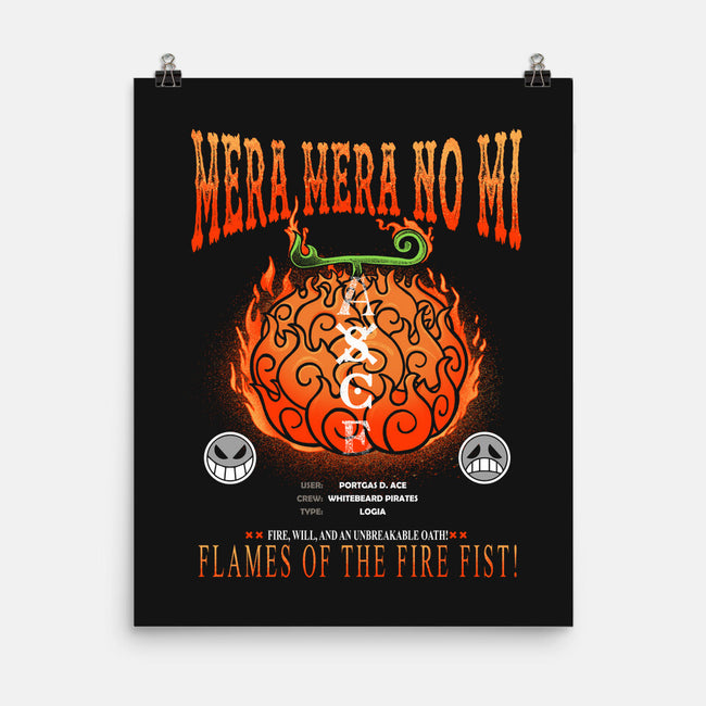 Mera Mera No Mi Devil Fruit-None-Matte-Poster-constantine2454