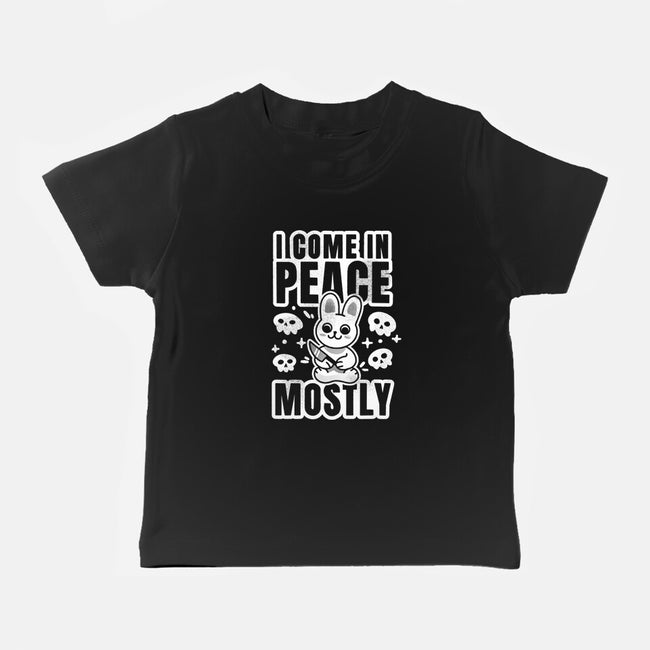 I Come In Peace Mostly-Baby-Basic-Tee-FunkVampire