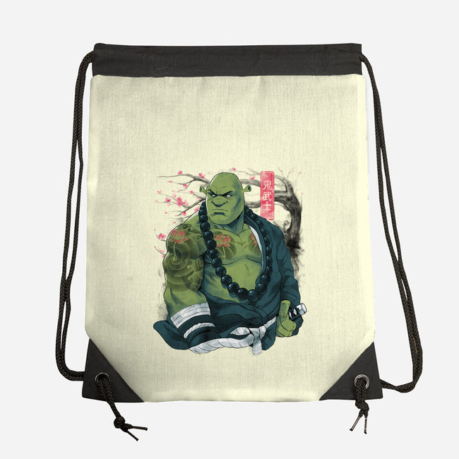Samurai Ogre-None-Drawstring-Bag-Bruno Mota