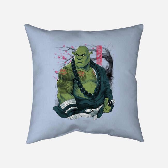 Samurai Ogre-None-Removable Cover w Insert-Throw Pillow-Bruno Mota
