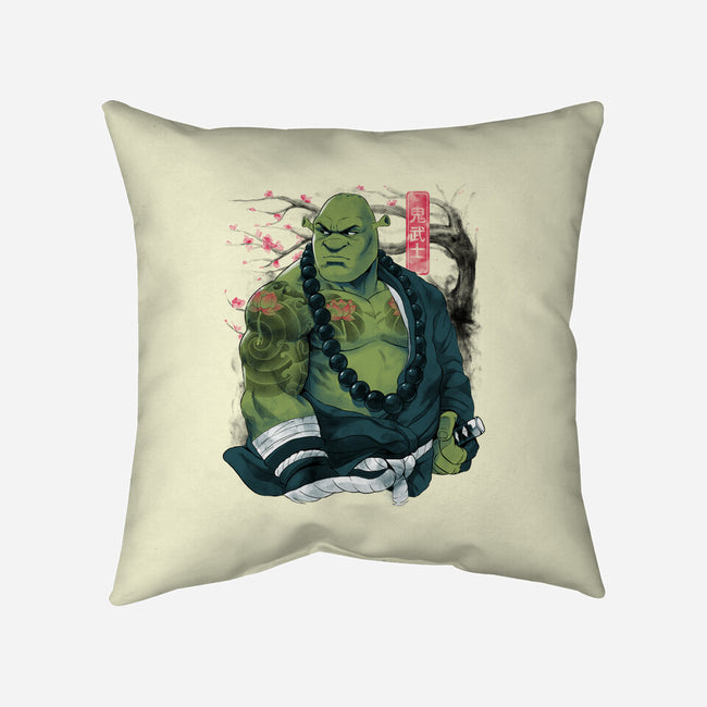 Samurai Ogre-None-Removable Cover w Insert-Throw Pillow-Bruno Mota