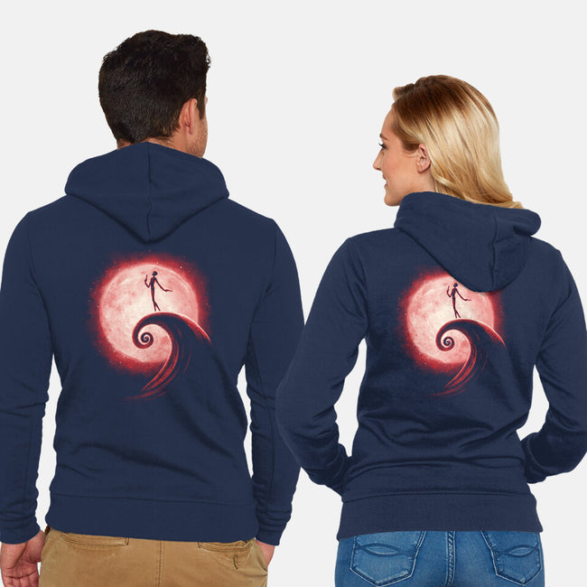 Red Nightmare-Unisex-Zip-Up-Sweatshirt-teesgeex