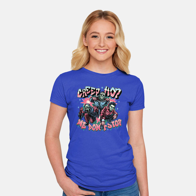 Creep Hop We Don’t Stop-Womens-Fitted-Tee-momma_gorilla