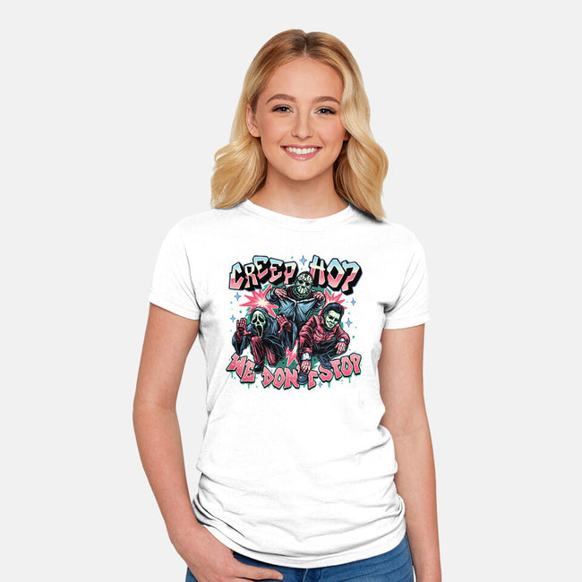 Creep Hop We Don’t Stop-Womens-Fitted-Tee-momma_gorilla