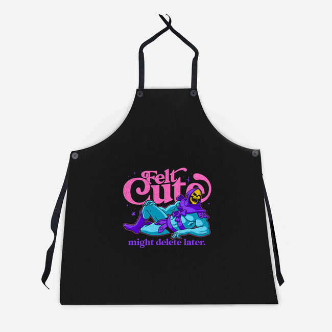 Felt Cute Might Delete Later-Unisex-Kitchen-Apron-Jorgetiradoart