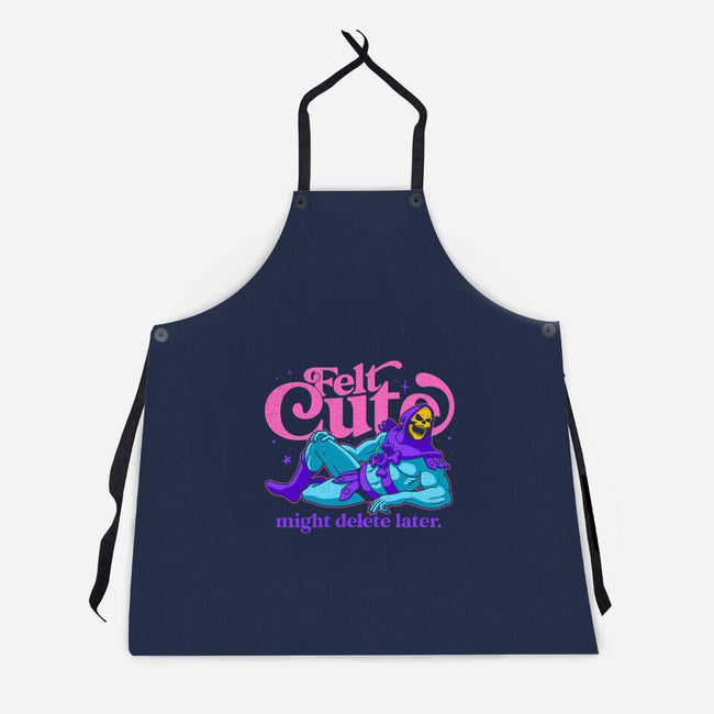 Felt Cute Might Delete Later-Unisex-Kitchen-Apron-Jorgetiradoart