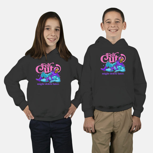 Felt Cute Might Delete Later-Youth-Pullover-Sweatshirt-Jorgetiradoart