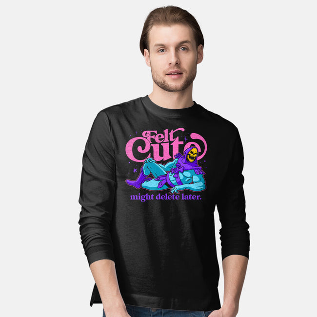 Felt Cute Might Delete Later-Mens-Long Sleeved-Tee-Jorgetiradoart