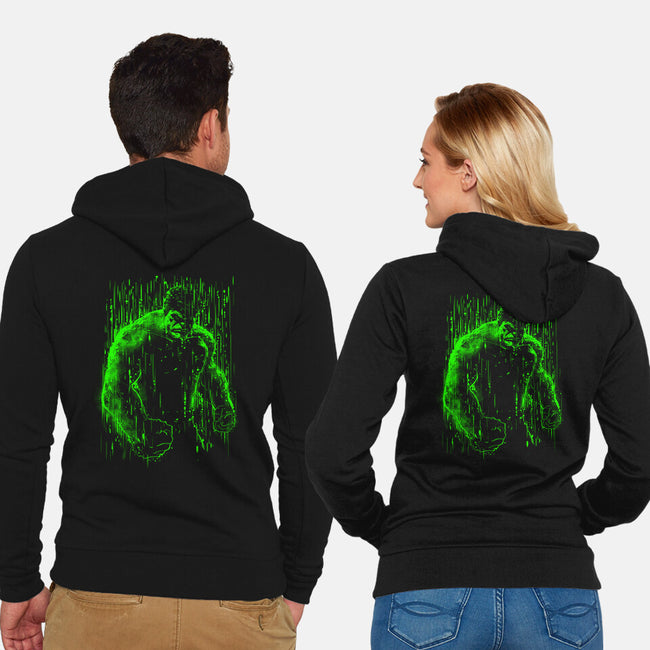 The Big Guy Under The Rain-Unisex-Zip-Up-Sweatshirt-kharmazero