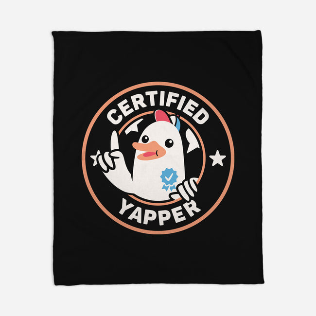 Certified Yapper-None-Fleece-Blanket-rarpoint