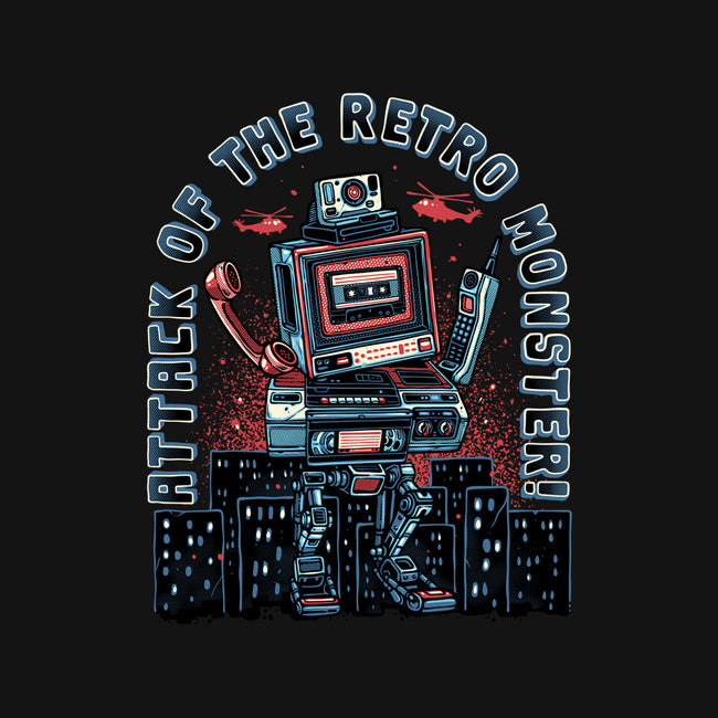 Attack Of The Retro Monster-None-Drawstring-Bag-momma_gorilla