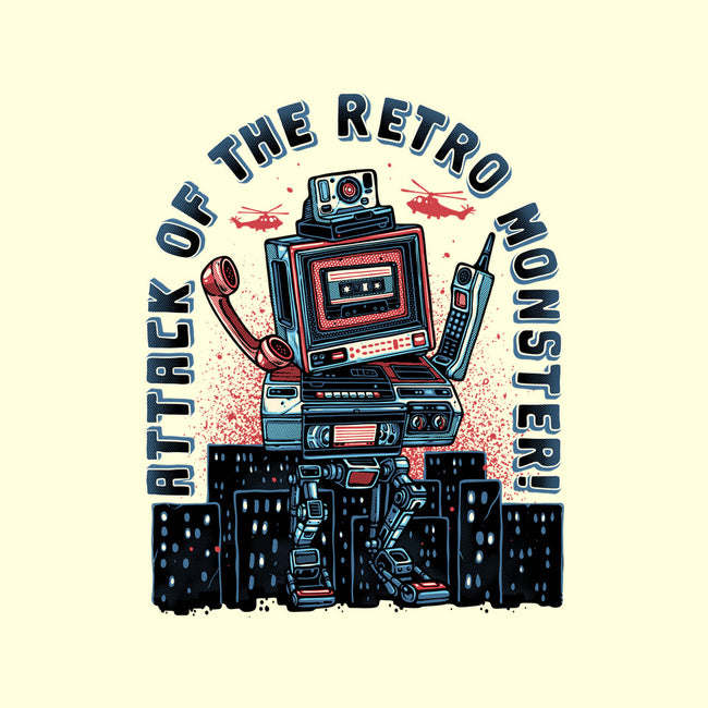 Attack Of The Retro Monster-None-Drawstring-Bag-momma_gorilla