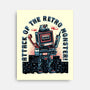 Attack Of The Retro Monster-None-Stretched-Canvas-momma_gorilla