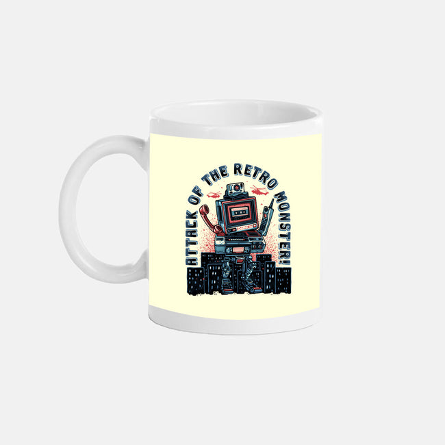 Attack Of The Retro Monster-None-Mug-Drinkware-momma_gorilla
