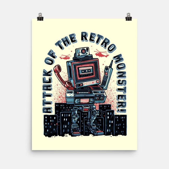 Attack Of The Retro Monster-None-Matte-Poster-momma_gorilla