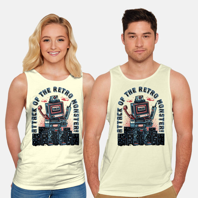 Attack Of The Retro Monster-Unisex-Basic-Tank-momma_gorilla