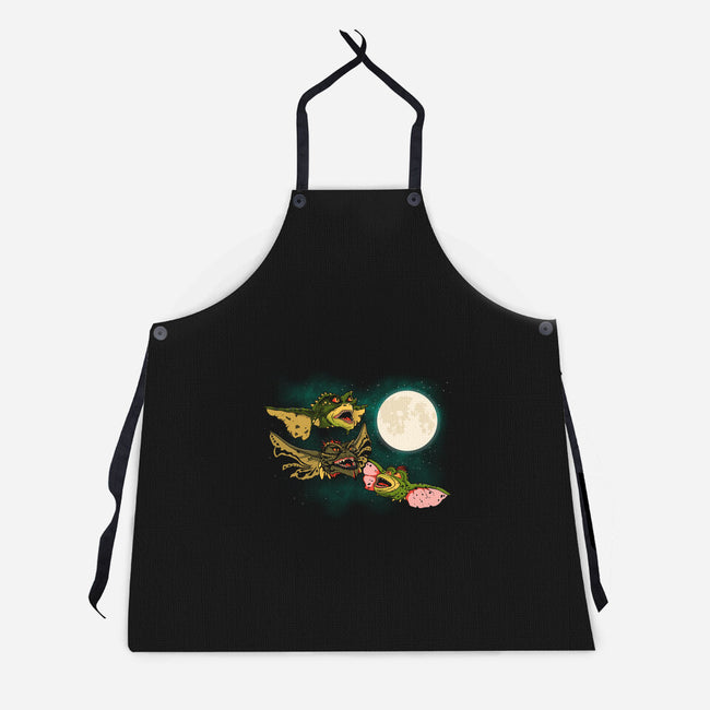 Three Gremlin Moon-Unisex-Kitchen-Apron-jasesa