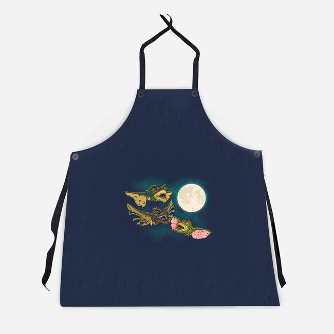 Three Gremlin Moon-Unisex-Kitchen-Apron-jasesa