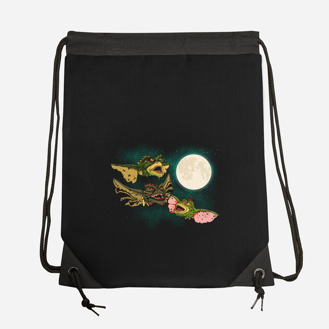 Three Gremlin Moon-None-Drawstring-Bag-jasesa
