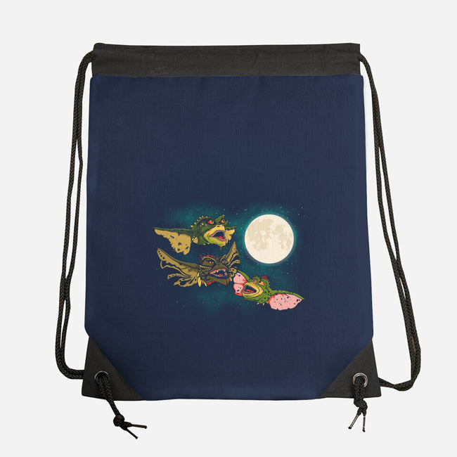 Three Gremlin Moon-None-Drawstring-Bag-jasesa