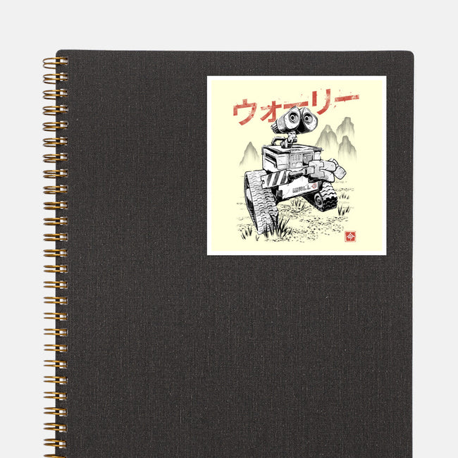 EcoBot Sumi-E-None-Glossy-Sticker-Astrobot Invention