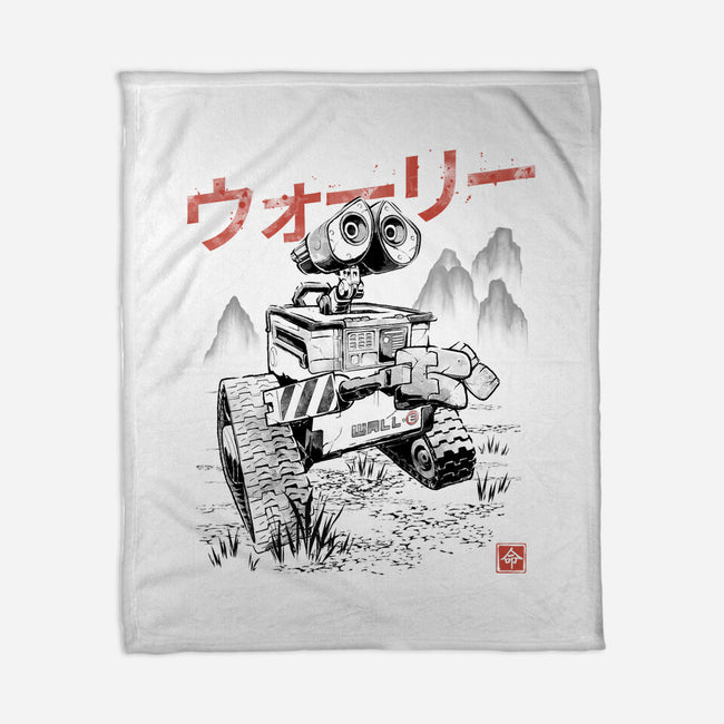 EcoBot Sumi-E-None-Fleece-Blanket-Astrobot Invention