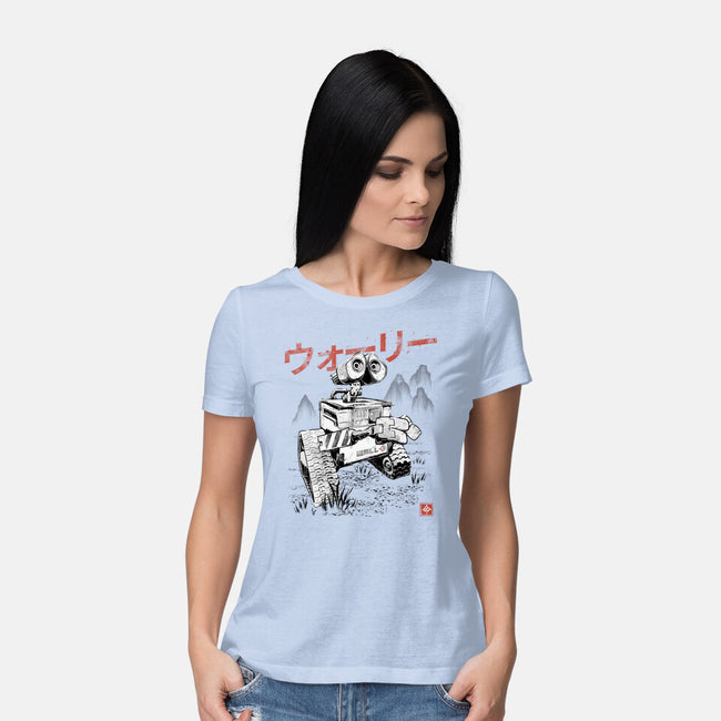 EcoBot Sumi-E-Womens-Basic-Tee-Astrobot Invention