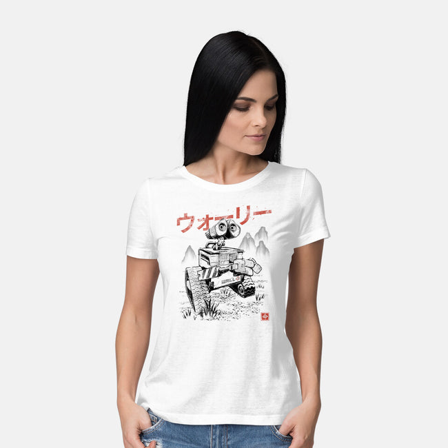 EcoBot Sumi-E-Womens-Basic-Tee-Astrobot Invention